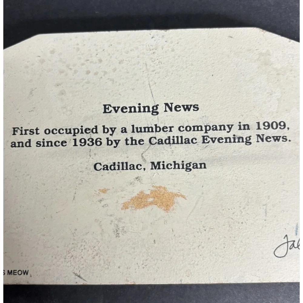 4 Cats Meow Shelf Sitter Buildings Cadillac Michigan Monroe Jaline *READ